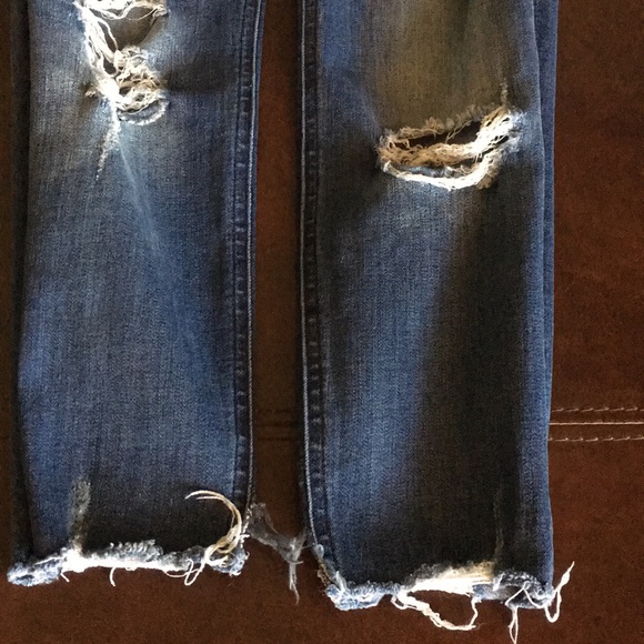 Express Ripped Ankle High Rise Jeans - Picture 3 of 16